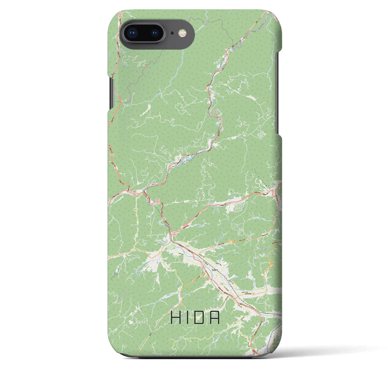 【飛騨(岐阜県)】地図柄iPhoneケース(バックカバータイプ)