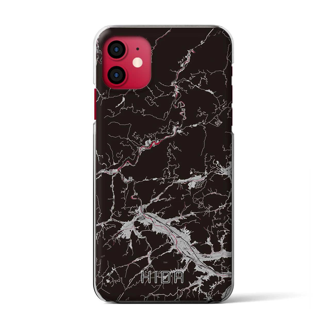 【飛騨(岐阜県)】地図柄iPhoneケース(クリアタイプ)