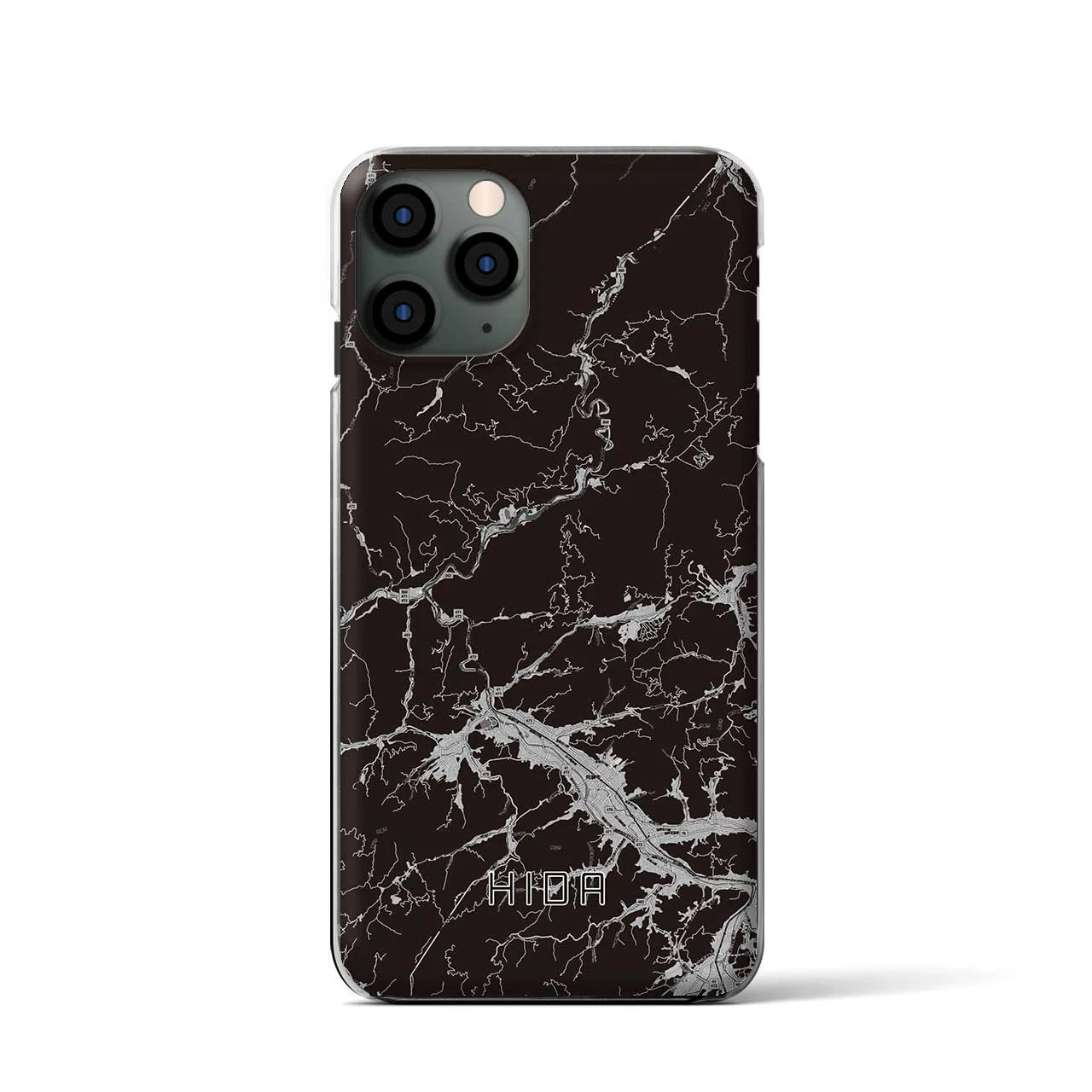 【飛騨(岐阜県)】地図柄iPhoneケース(クリアタイプ)