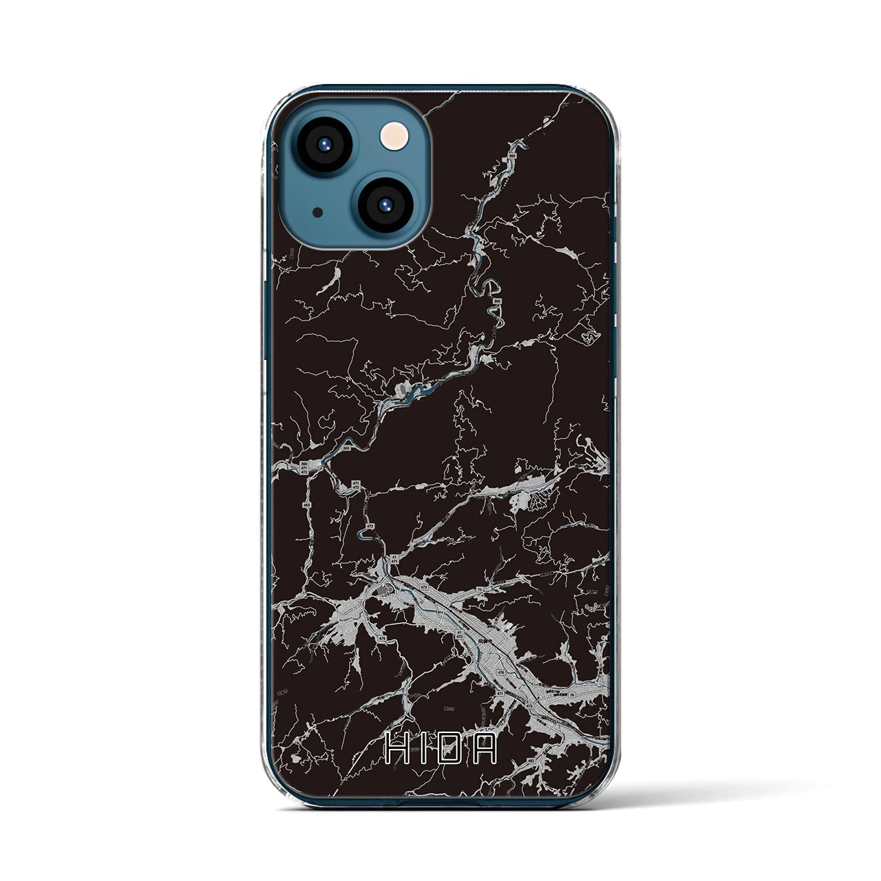 【飛騨(岐阜県)】地図柄iPhoneケース(クリアタイプ)