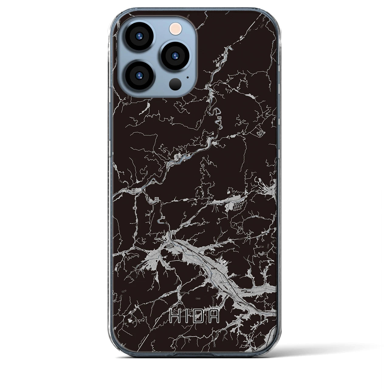 【飛騨(岐阜県)】地図柄iPhoneケース(クリアタイプ)