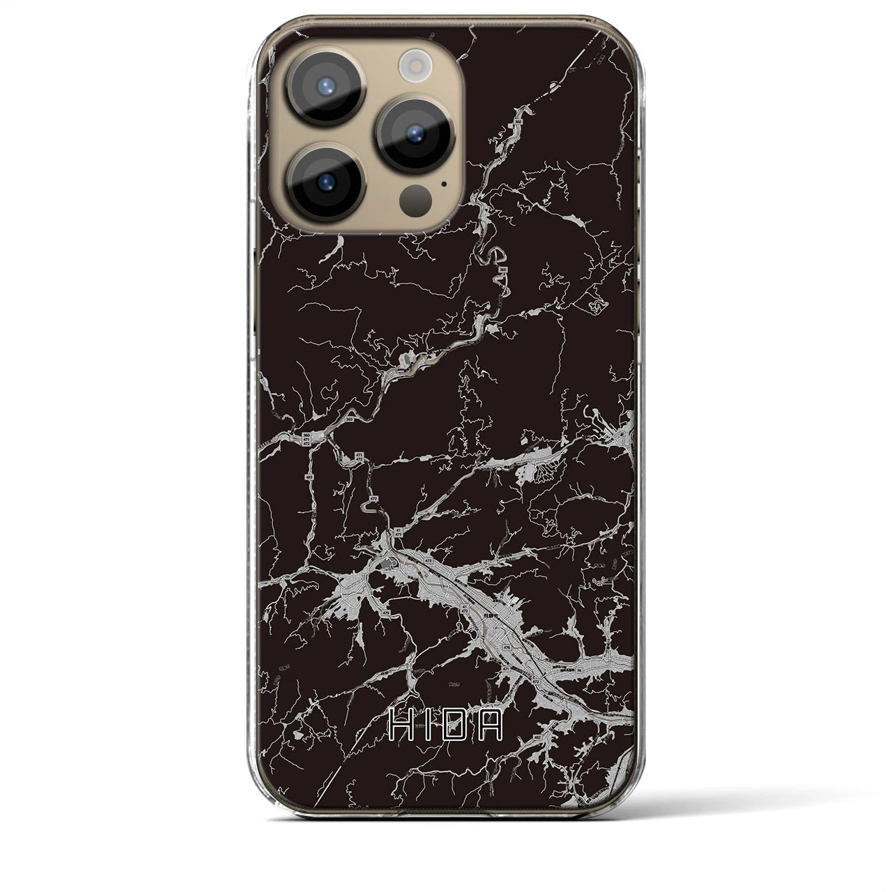 【飛騨(岐阜県)】地図柄iPhoneケース(クリアタイプ)