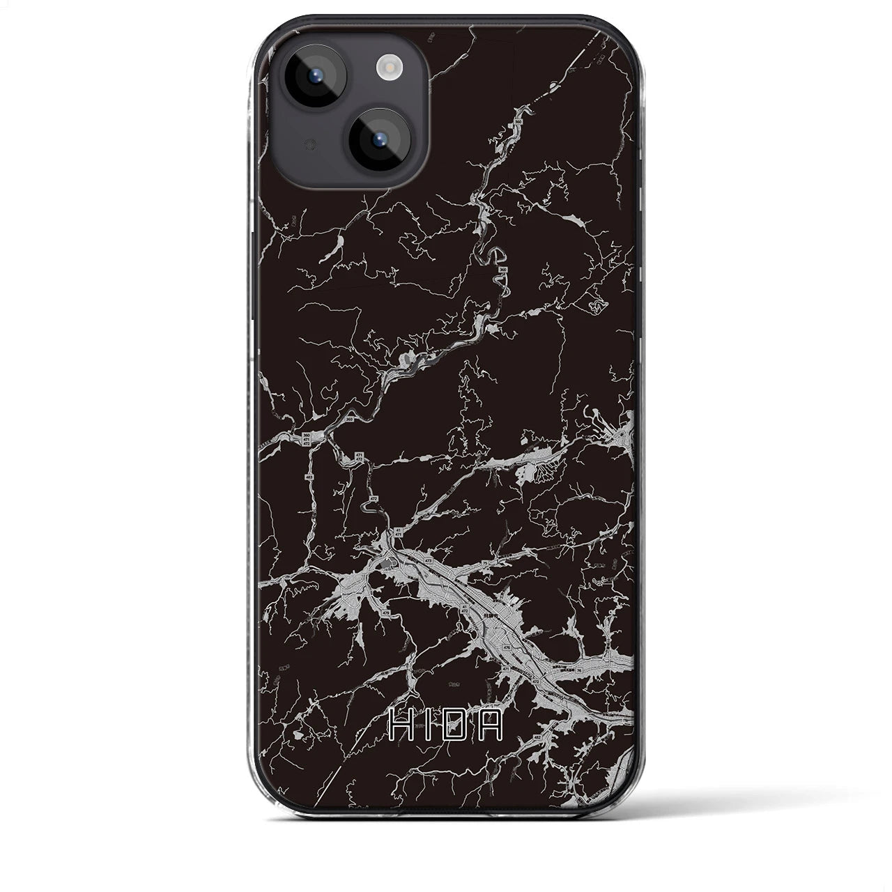 【飛騨(岐阜県)】地図柄iPhoneケース(クリアタイプ)