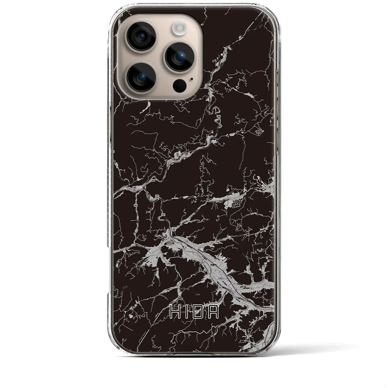 【飛騨(岐阜県)】地図柄iPhoneケース(クリアタイプ)