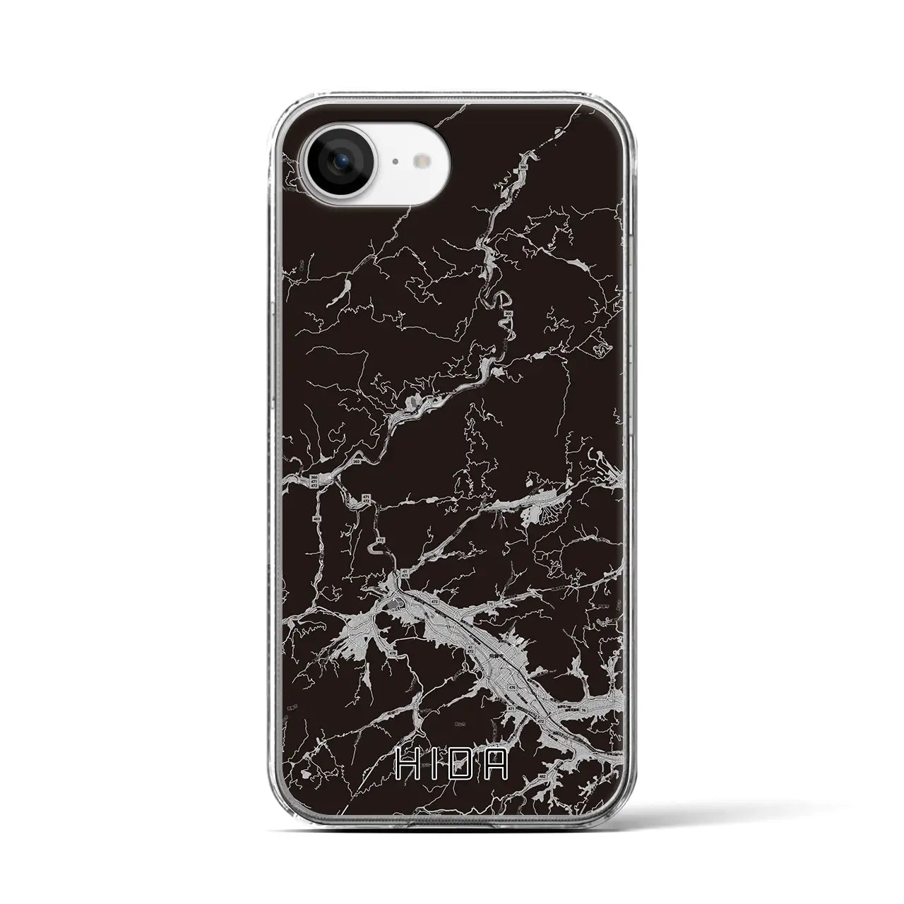 【飛騨(岐阜県)】地図柄iPhoneケース(クリアタイプ)