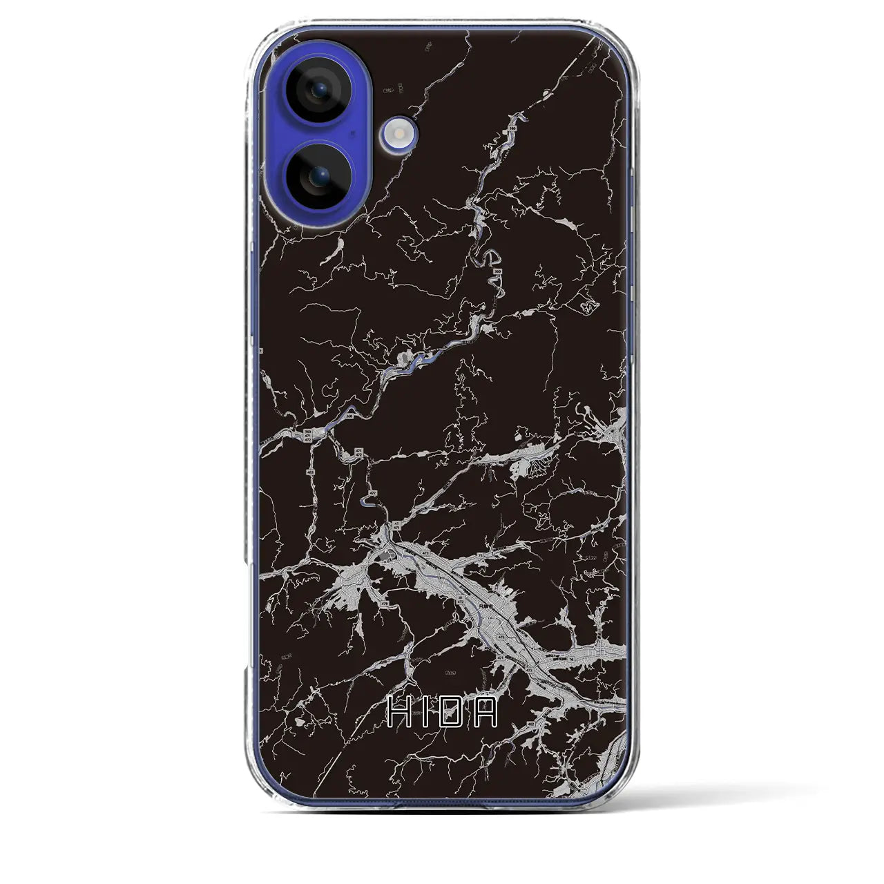 【飛騨(岐阜県)】地図柄iPhoneケース(クリアタイプ)