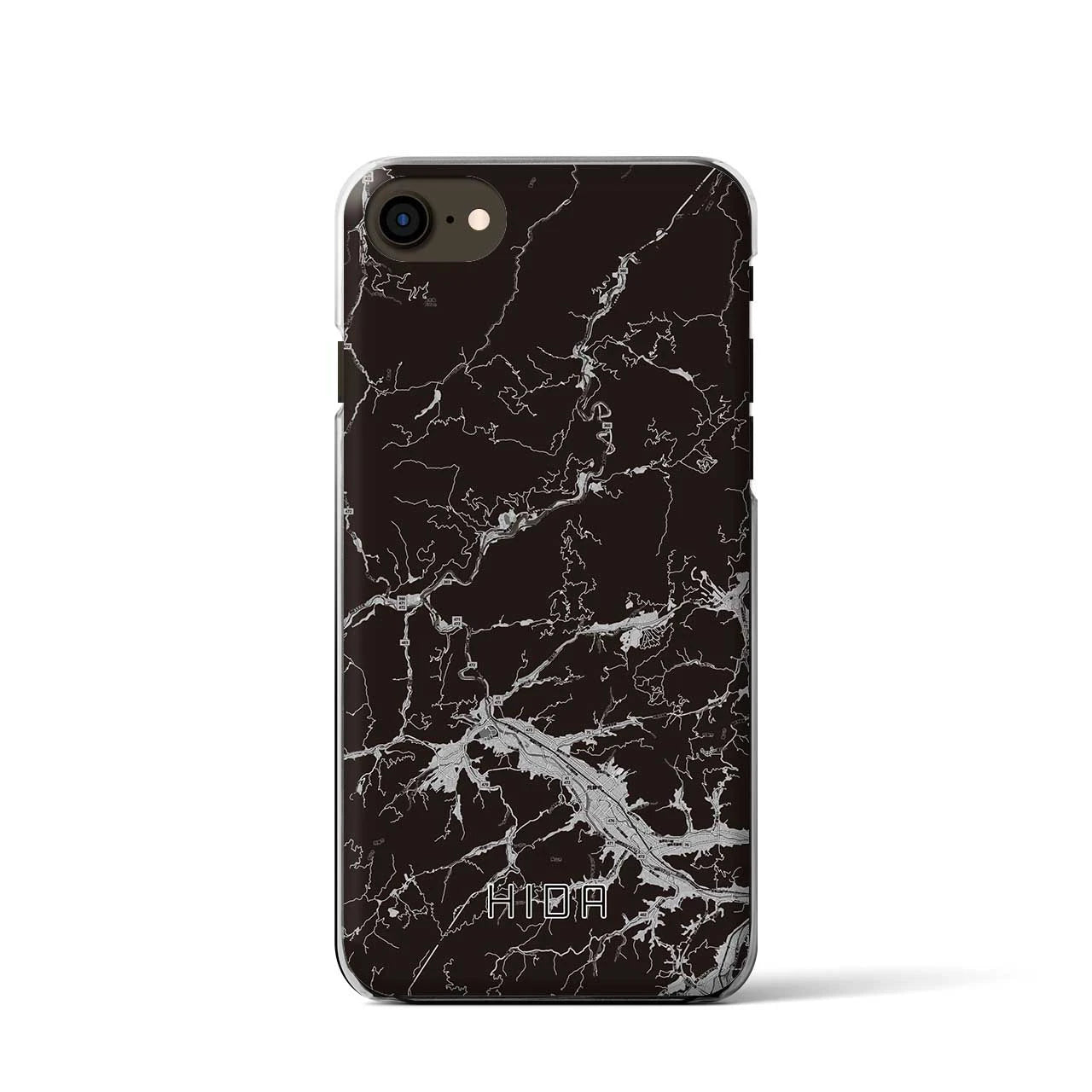 【飛騨(岐阜県)】地図柄iPhoneケース(クリアタイプ)