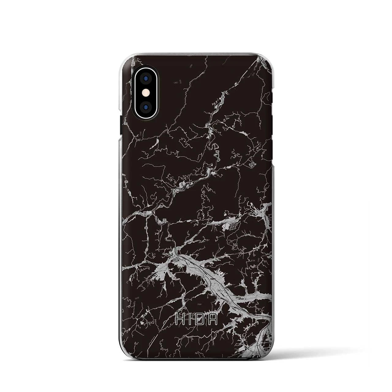 【飛騨(岐阜県)】地図柄iPhoneケース(クリアタイプ)