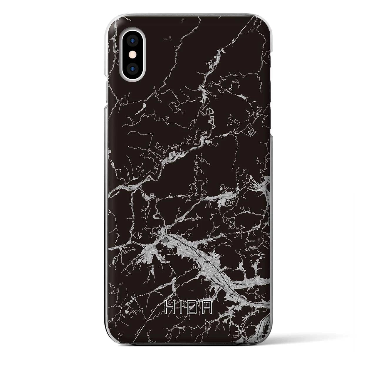 【飛騨(岐阜県)】地図柄iPhoneケース(クリアタイプ)