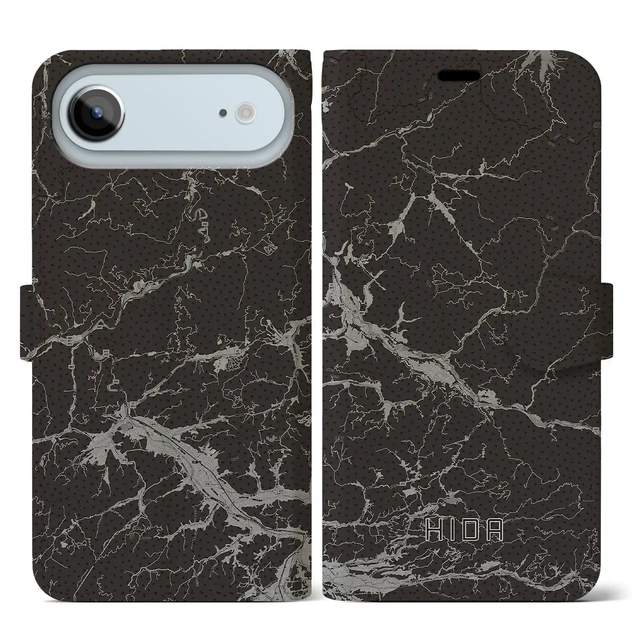 【飛騨(岐阜県)】地図柄iPhoneケース(手帳タイプ)