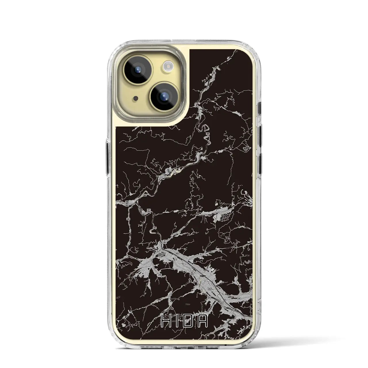 【飛騨(岐阜県)】地図柄iPhoneケース(MagSafeタイプ)