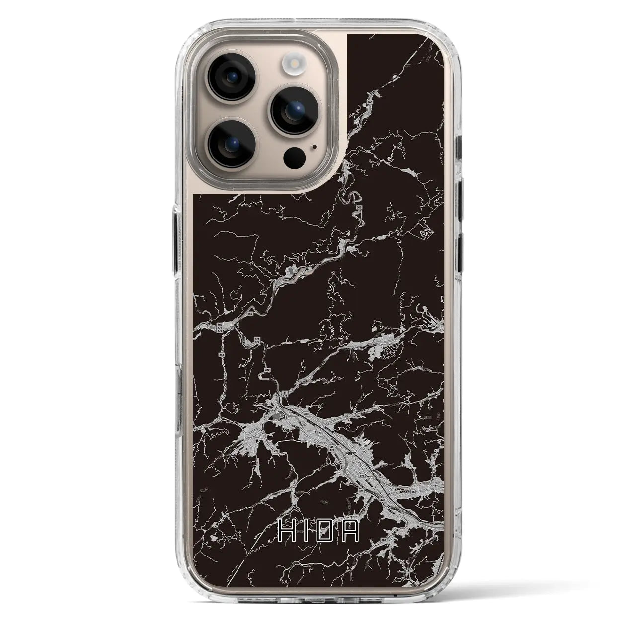 【飛騨(岐阜県)】地図柄iPhoneケース(MagSafeタイプ)