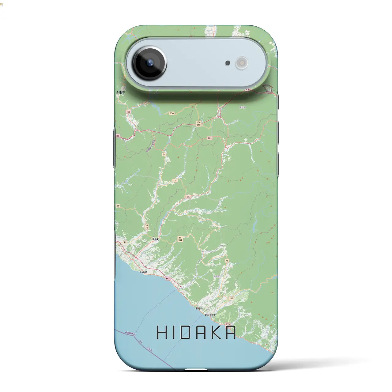 【日高(北海道)】地図柄iPhoneケース(バックカバータイプ)ナチュラル・iPhone 17 Pro Max 用