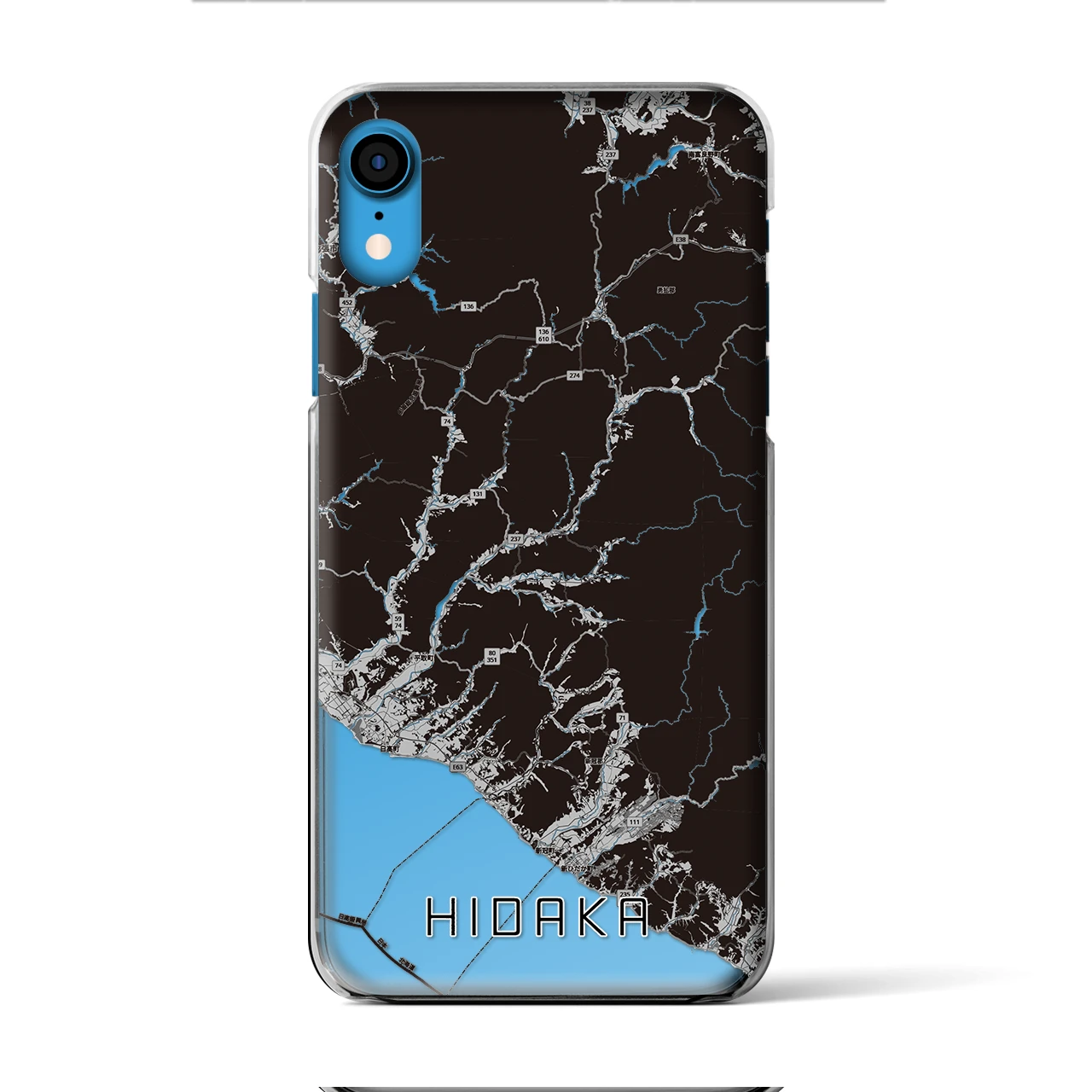 【日高(北海道)】地図柄iPhoneケース(クリアタイプ)