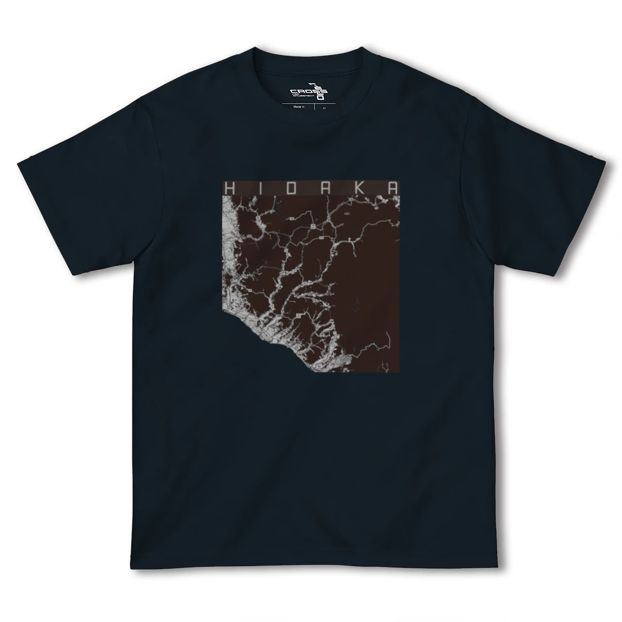 【日高(北海道)】地図柄ヘビーウェイトTシャツ