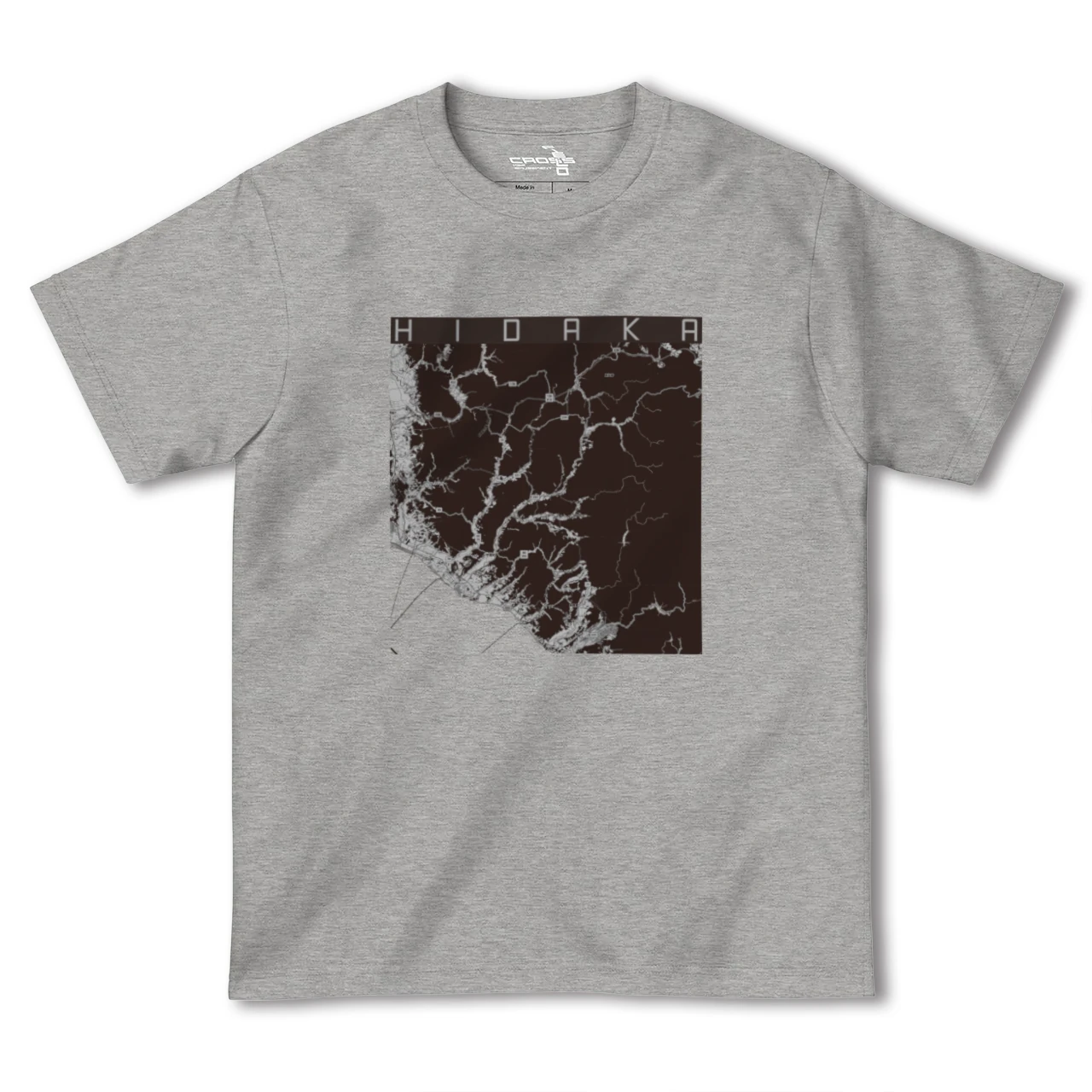 【日高(北海道)】地図柄ヘビーウェイトTシャツ