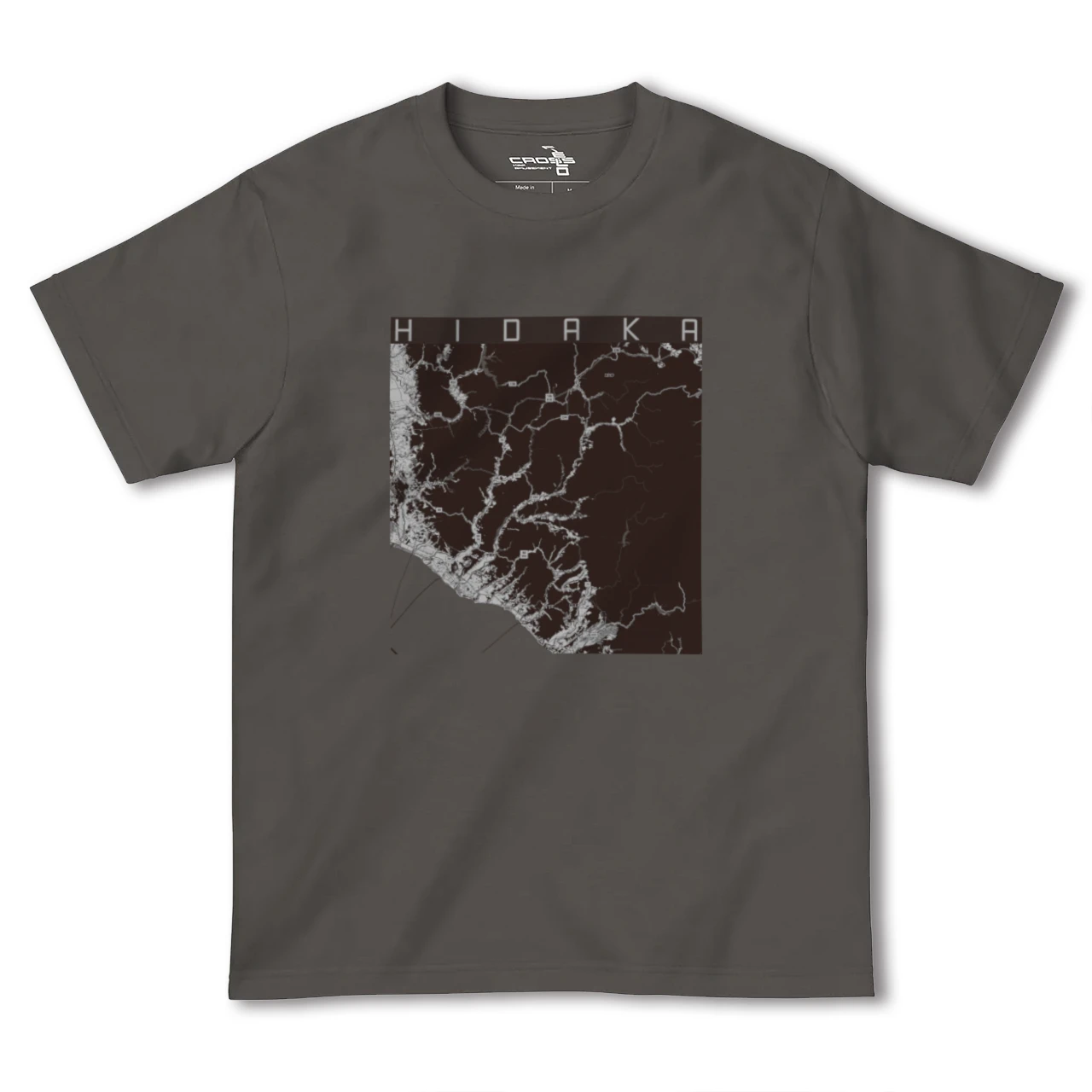 【日高(北海道)】地図柄ヘビーウェイトTシャツ