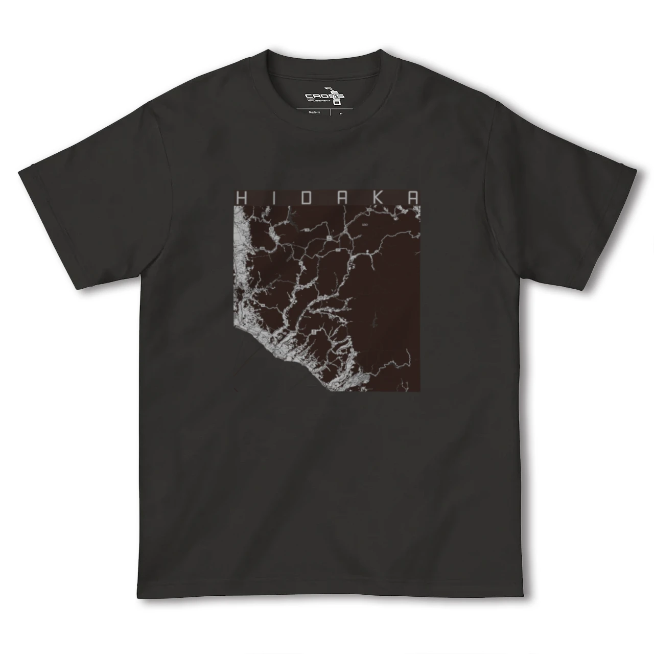 【日高(北海道)】地図柄ヘビーウェイトTシャツ