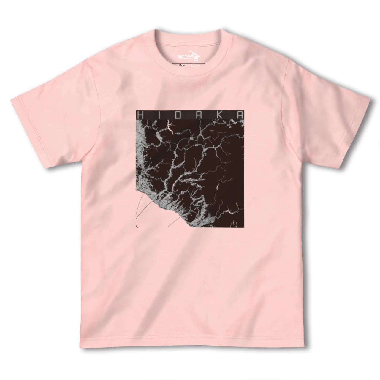 【日高(北海道)】地図柄ヘビーウェイトTシャツ