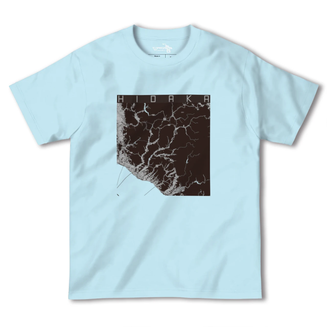 【日高(北海道)】地図柄ヘビーウェイトTシャツ