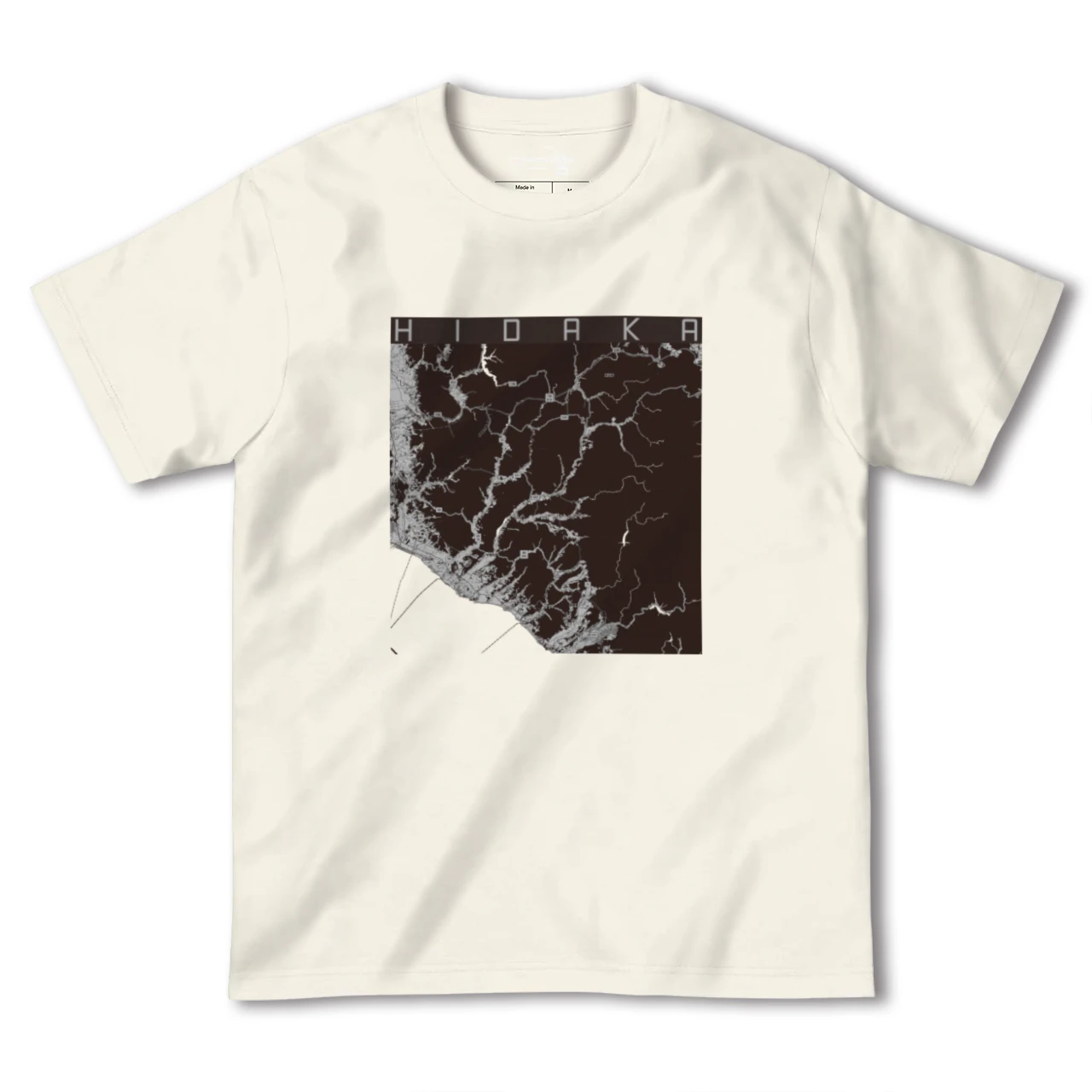 【日高(北海道)】地図柄ヘビーウェイトTシャツ