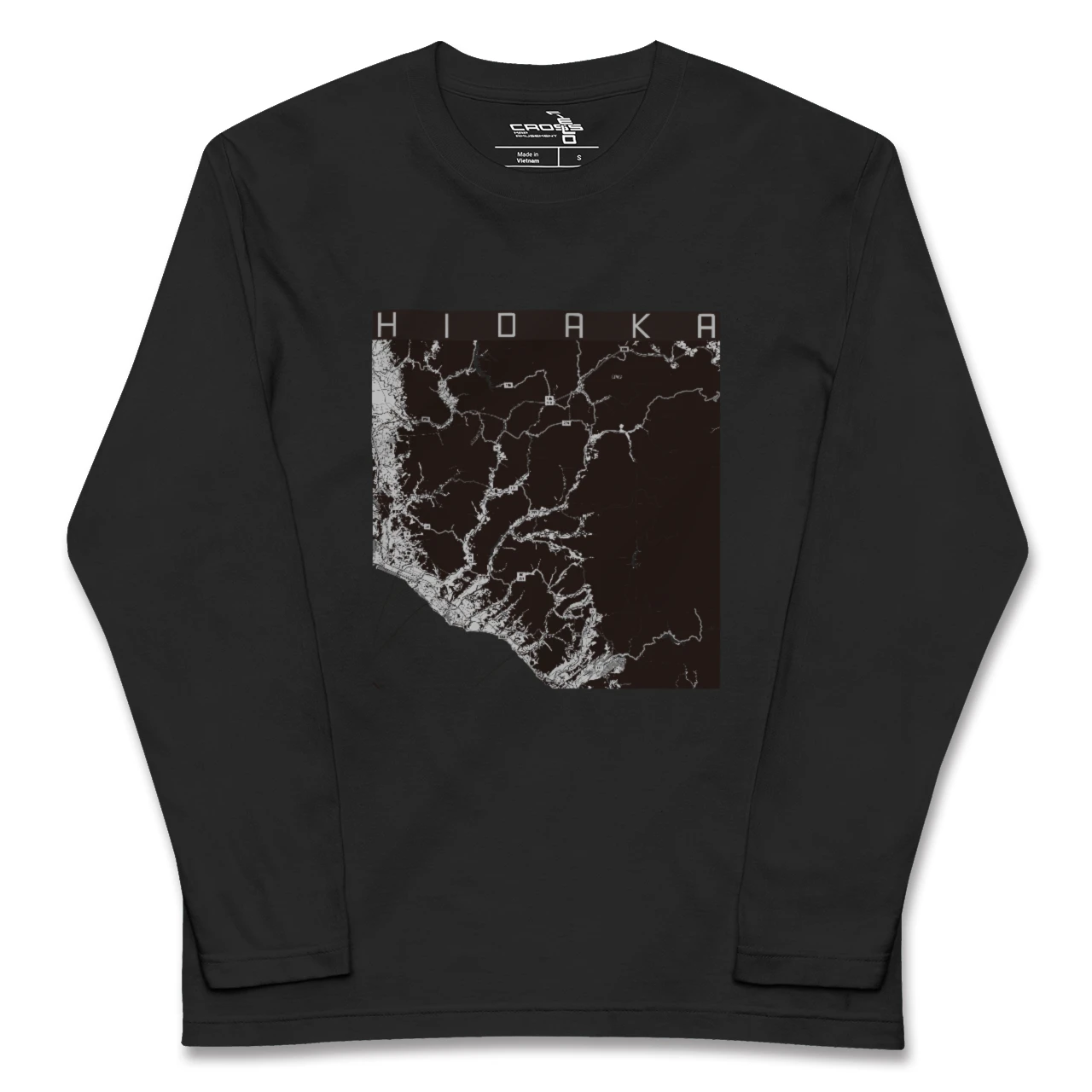 【日高(北海道)(北海道)】地図柄ロングスリーブTシャツ