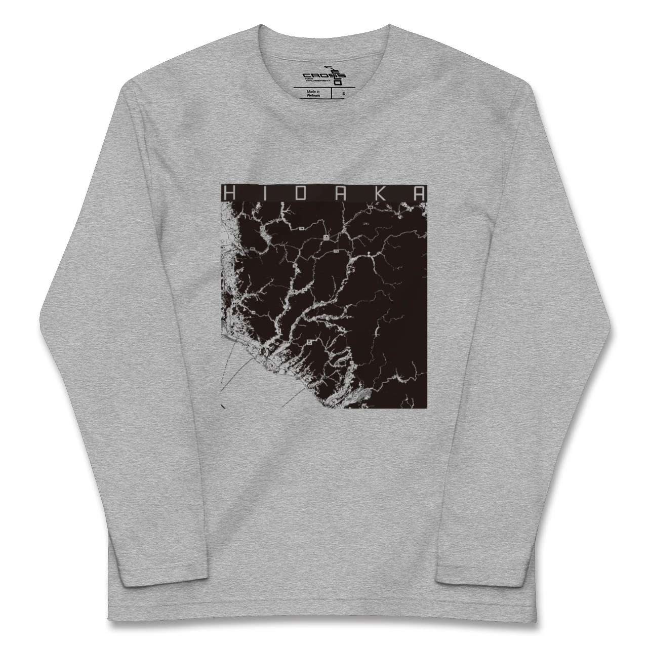 【日高(北海道)(北海道)】地図柄ロングスリーブTシャツ