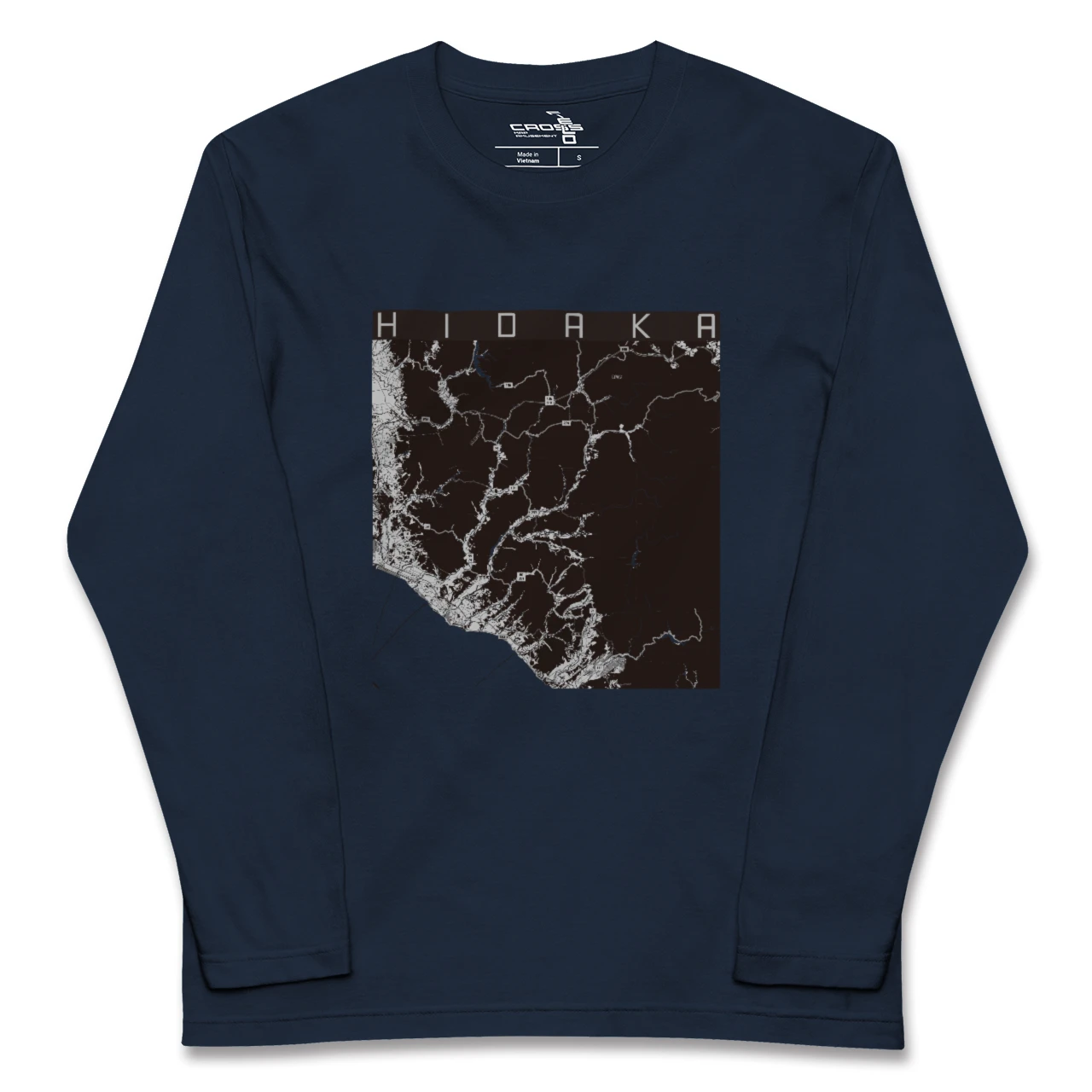 【日高(北海道)】地図柄ロングスリーブTシャツ