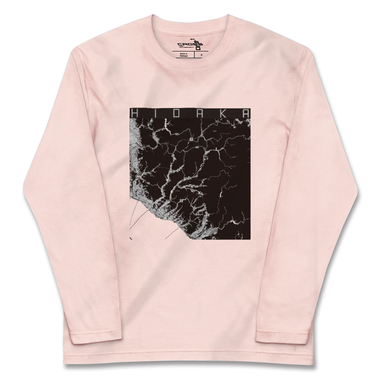 【日高(北海道)(北海道)】地図柄ロングスリーブTシャツ