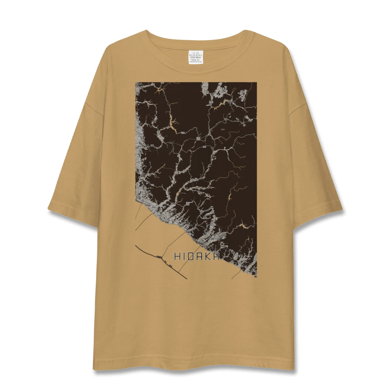 【日高(北海道)】地図柄ビッグシルエットTシャツ