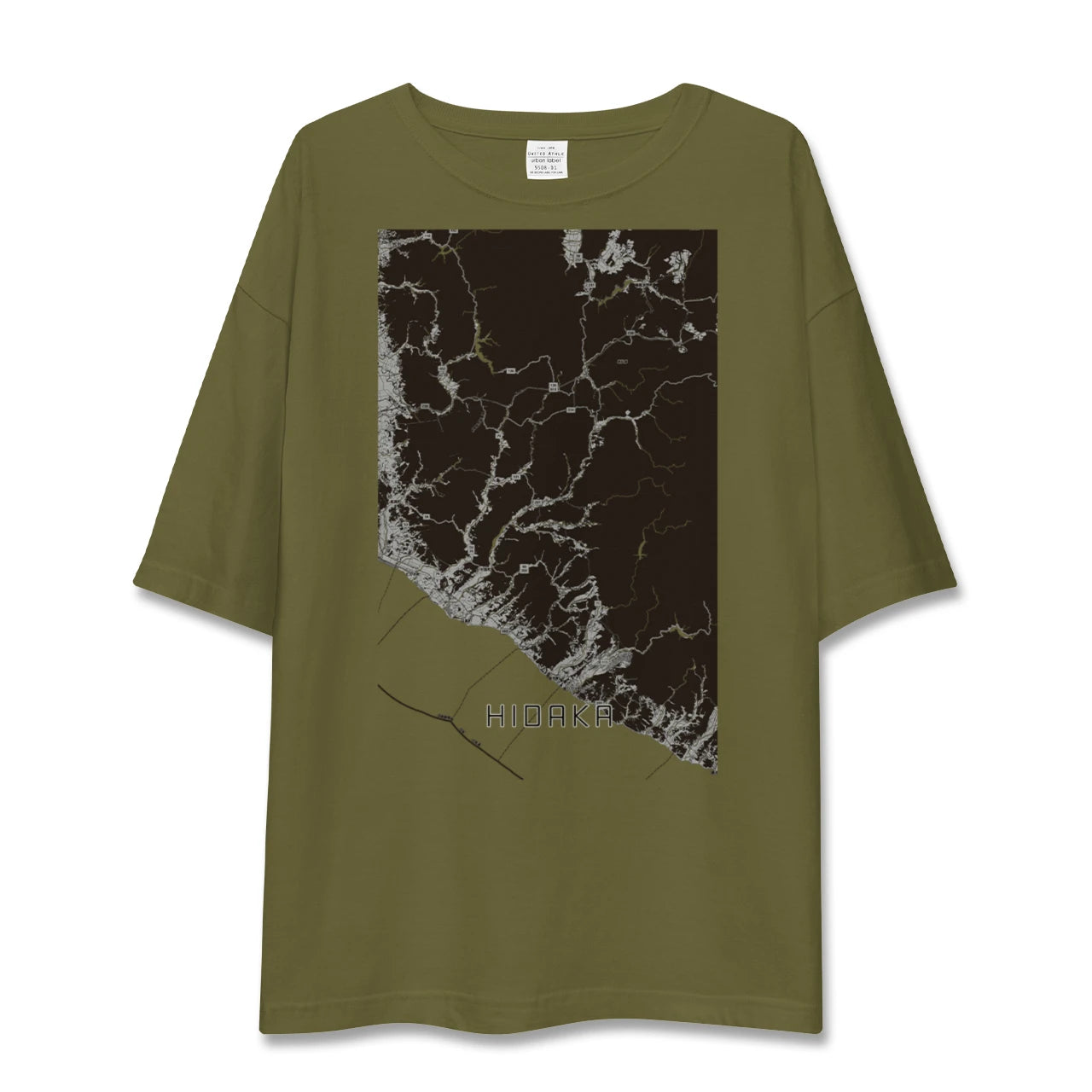 【日高(北海道)】地図柄ビッグシルエットTシャツ