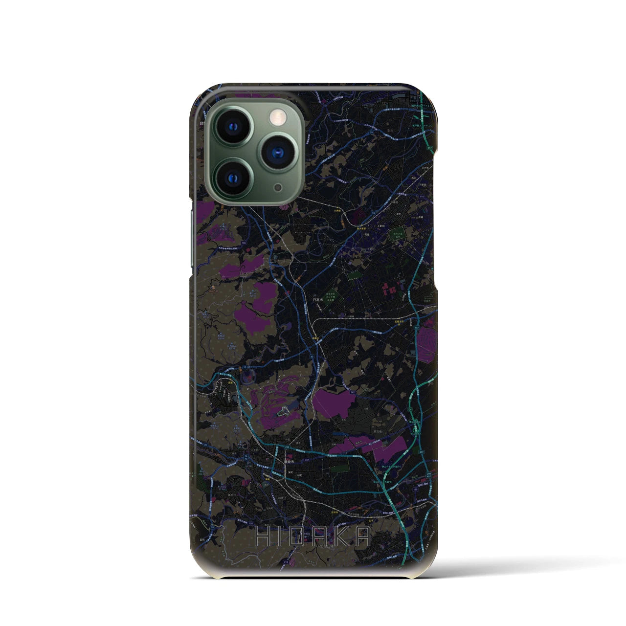 【日高(埼玉県)】地図柄iPhoneケース(バックカバータイプ)