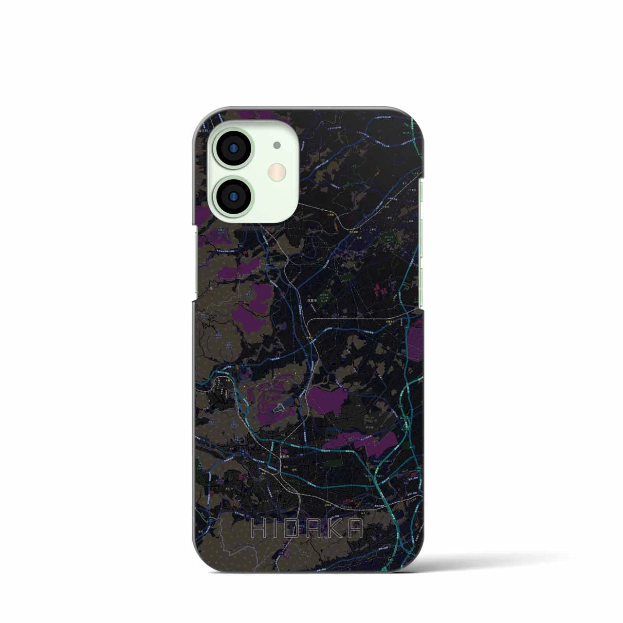 【日高(埼玉県)】地図柄iPhoneケース(バックカバータイプ)