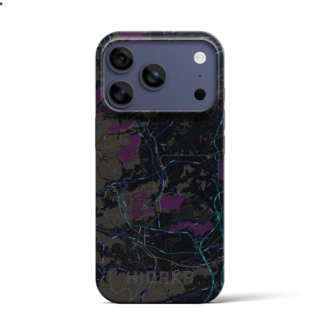 【日高(埼玉県)】地図柄iPhoneケース(バックカバータイプ)