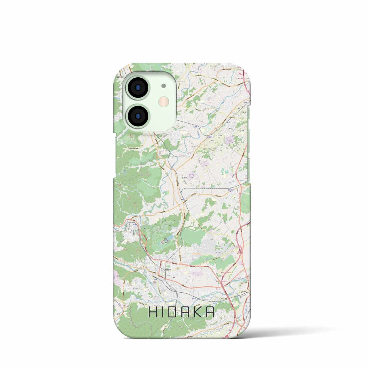 【日高(埼玉県)】地図柄iPhoneケース(バックカバータイプ)