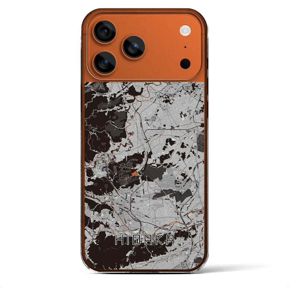 【日高(埼玉県)】地図柄iPhoneケース(クリアタイプ)