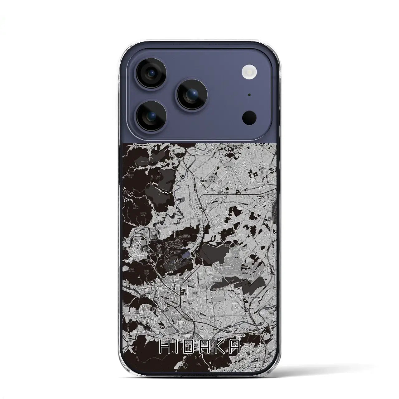 【日高(埼玉県)】地図柄iPhoneケース(クリアタイプ)