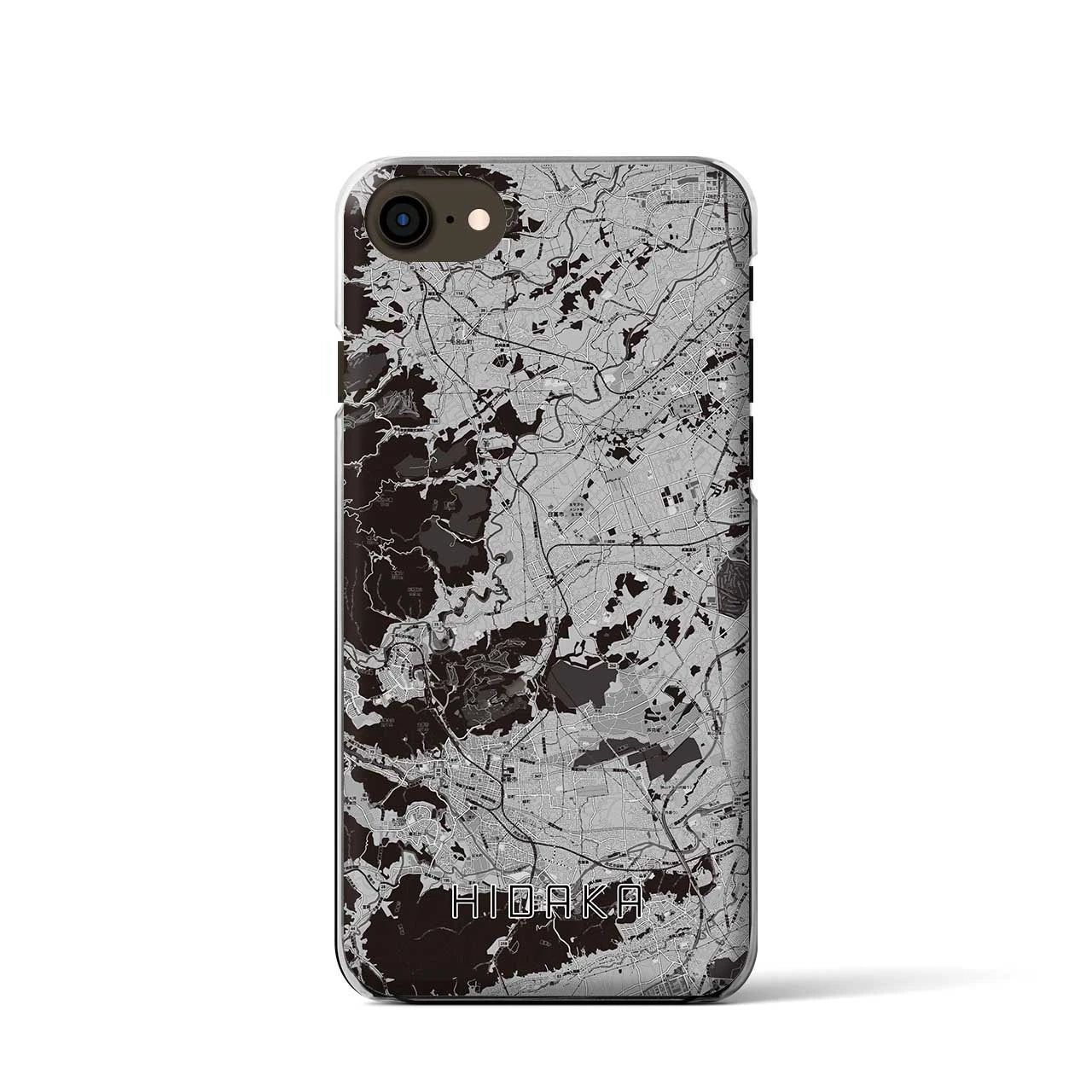 【日高(埼玉県)】地図柄iPhoneケース(クリアタイプ)