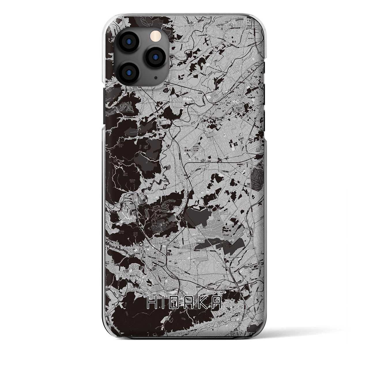 【日高(埼玉県)】地図柄iPhoneケース(クリアタイプ)