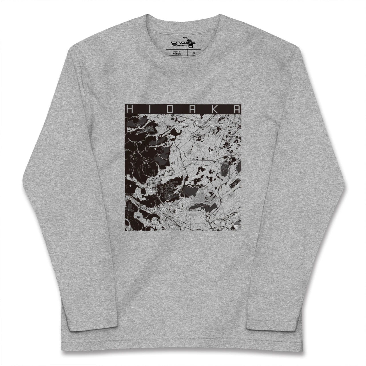 【日高(埼玉県)】地図柄ロングスリーブTシャツ
