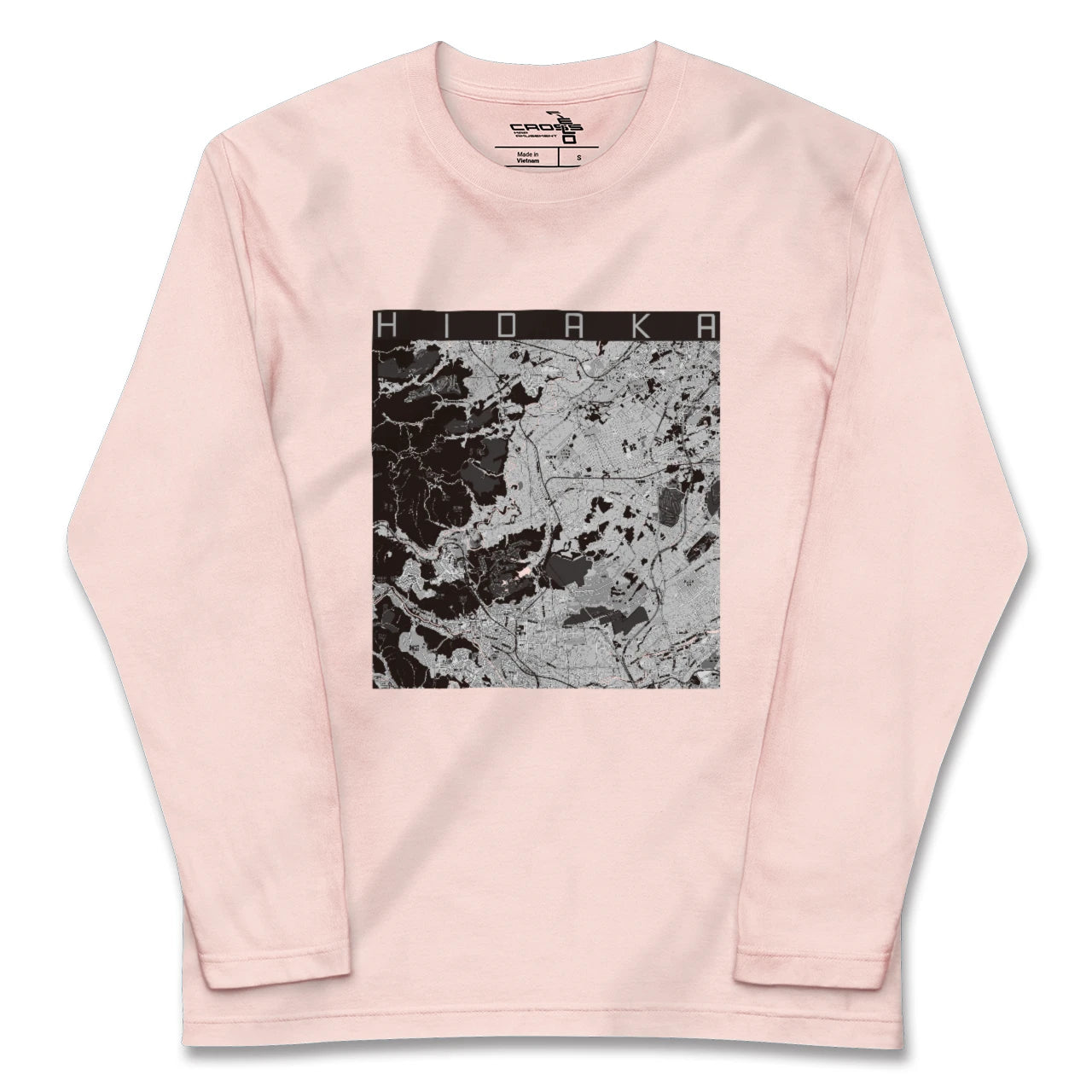 【日高(埼玉県)】地図柄ロングスリーブTシャツ