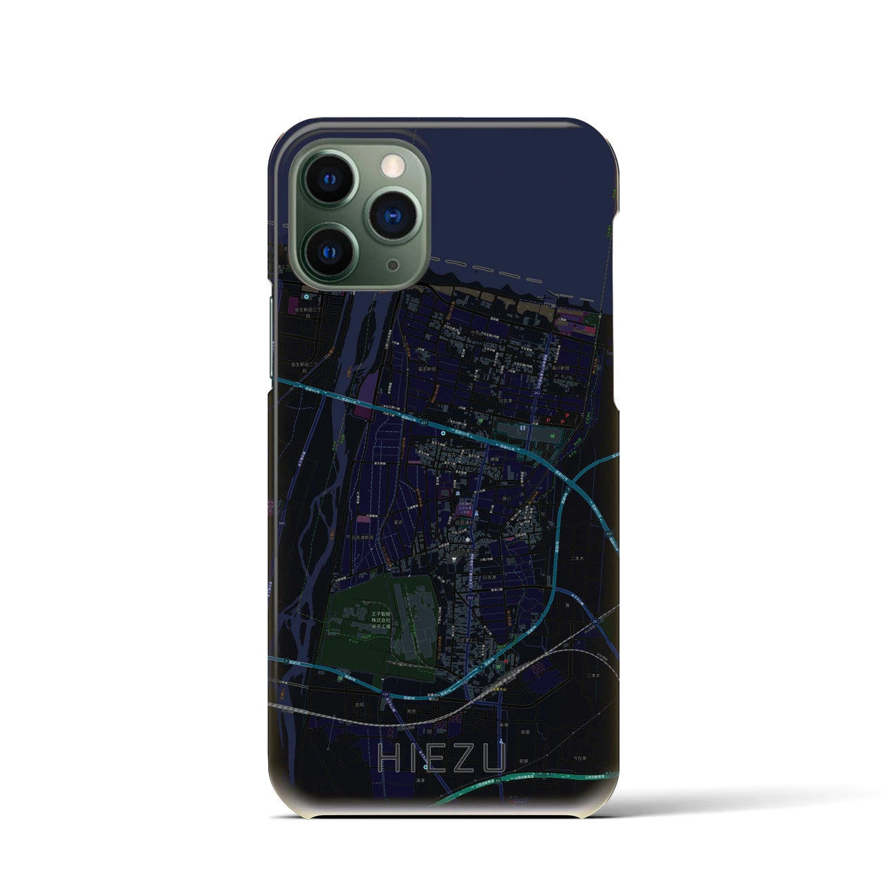 【日吉津(鳥取県)】地図柄iPhoneケース(バックカバータイプ)