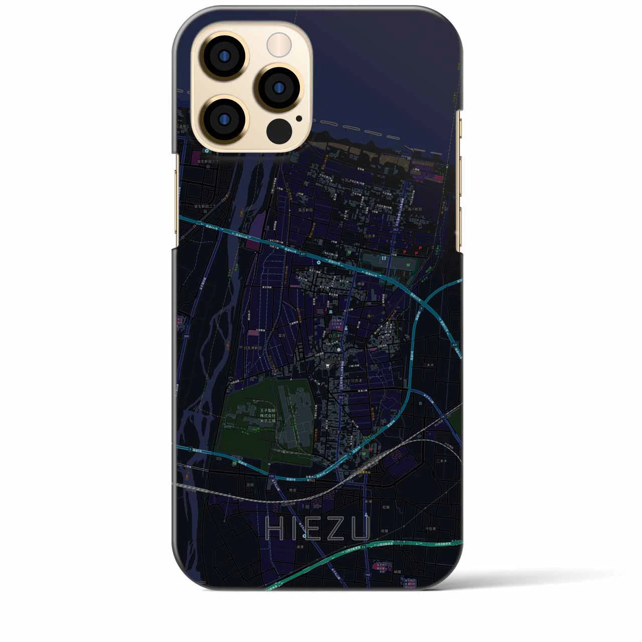 【日吉津(鳥取県)】地図柄iPhoneケース(バックカバータイプ)