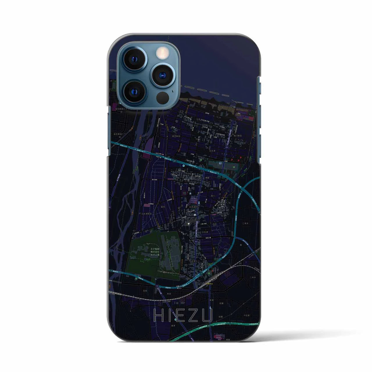 【日吉津(鳥取県)】地図柄iPhoneケース(バックカバータイプ)