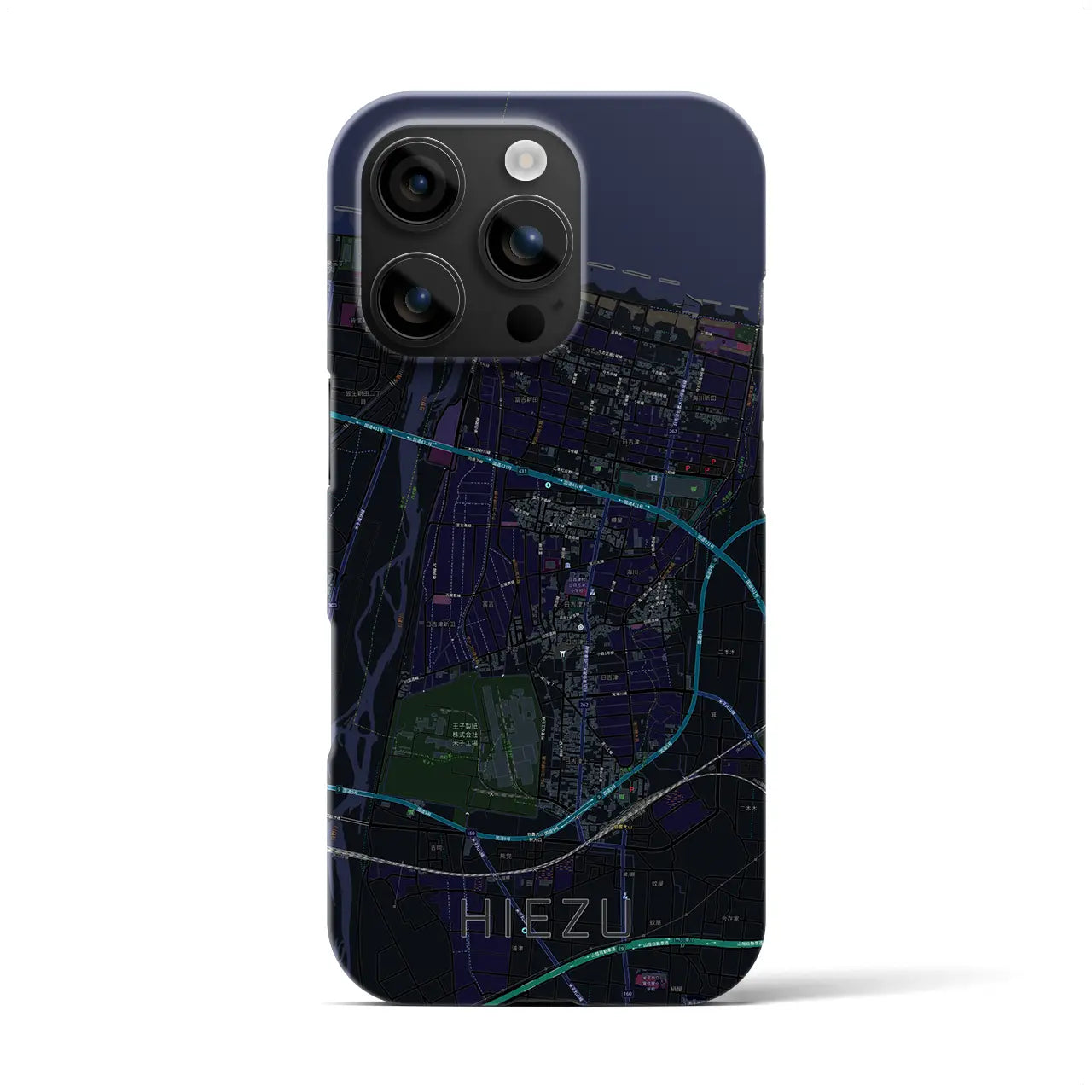 【日吉津(鳥取県)】地図柄iPhoneケース(バックカバータイプ)