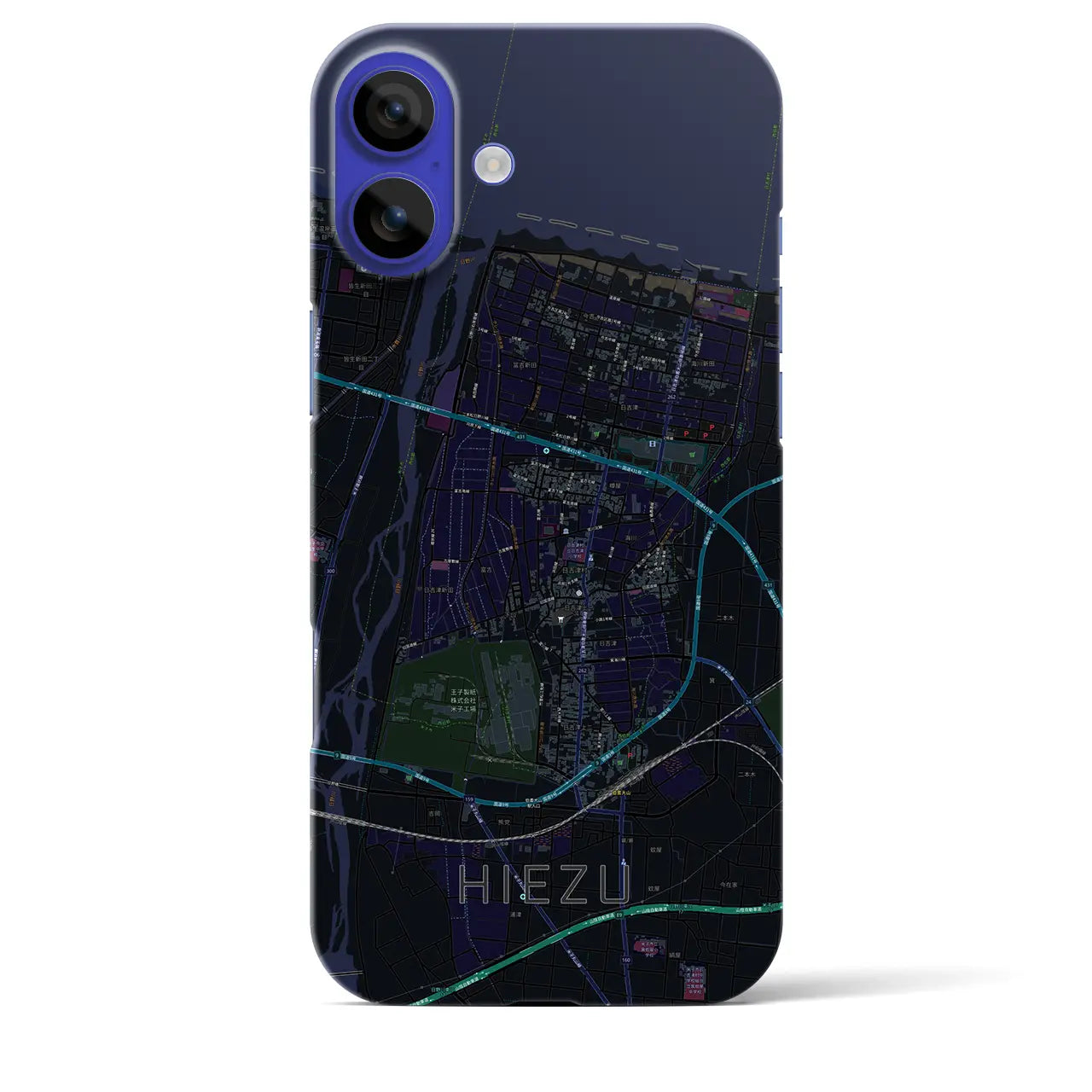 【日吉津(鳥取県)】地図柄iPhoneケース(バックカバータイプ)