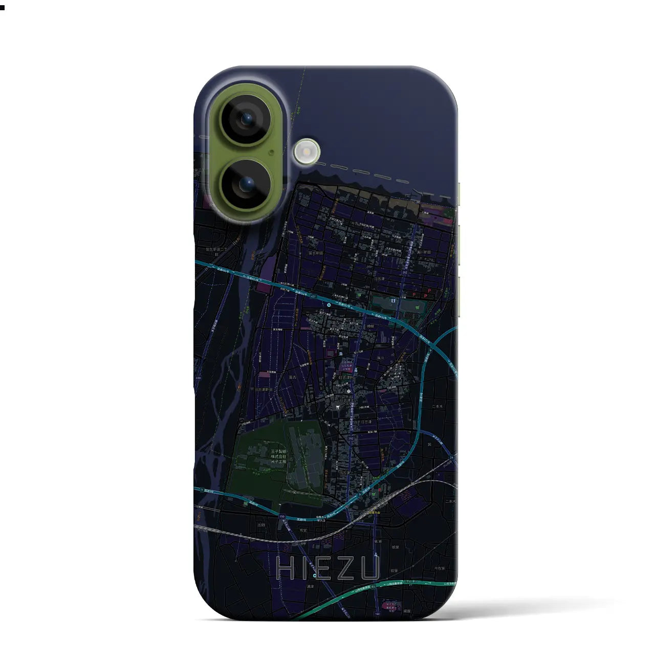 【日吉津(鳥取県)】地図柄iPhoneケース(バックカバータイプ)