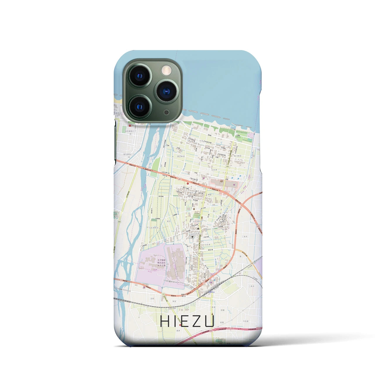 【日吉津(鳥取県)】地図柄iPhoneケース(バックカバータイプ)