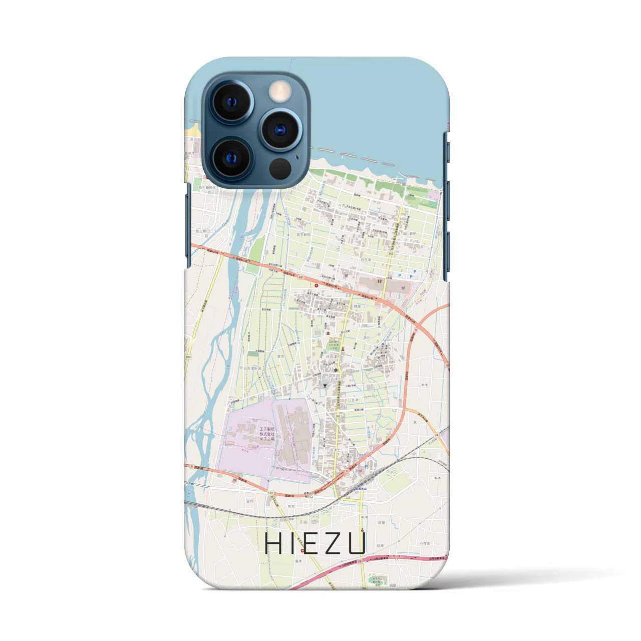 【日吉津(鳥取県)】地図柄iPhoneケース(バックカバータイプ)