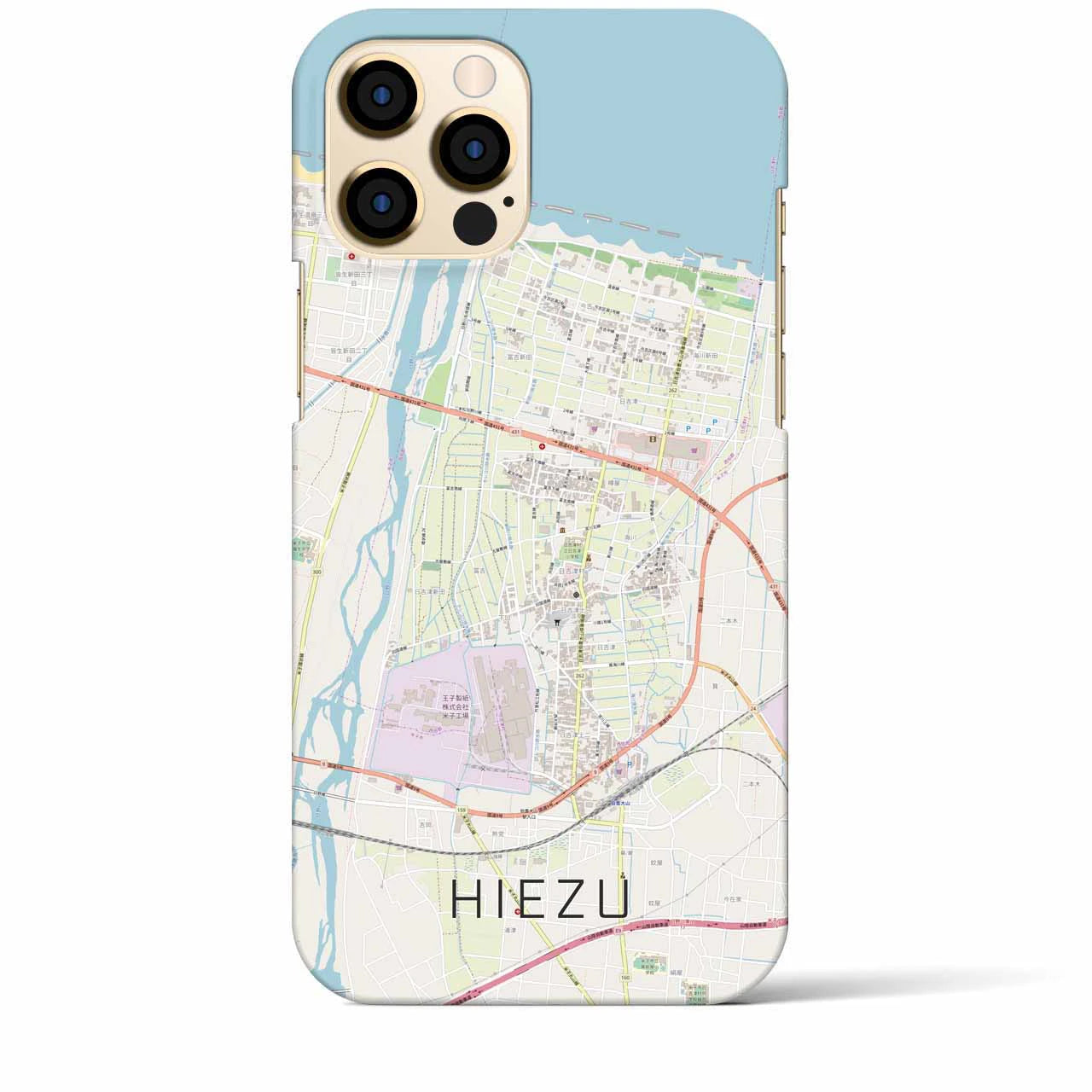 【日吉津(鳥取県)】地図柄iPhoneケース(バックカバータイプ)